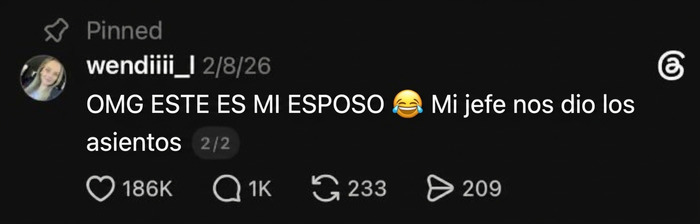 Comentario en redes sociales sobre foto de una mujer con su esposo viral Comentario en redes sociales sobre foto de una mujer con su esposo viral