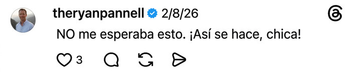 Usuario de Threads felicitando la ocurrencia en la foto de una mujer con su esposo. Usuario de Threads felicitando la ocurrencia en la foto de una mujer con su esposo.