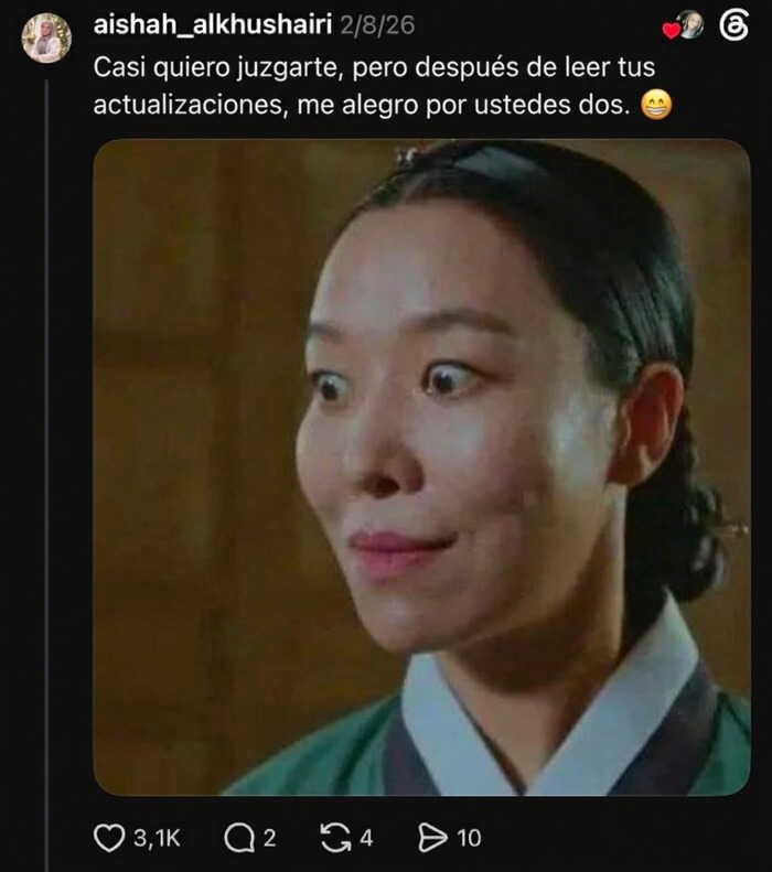 Reacción de asombro ante la inocente foto de una mujer con su esposo Reacción de asombro ante la inocente foto de una mujer con su esposo