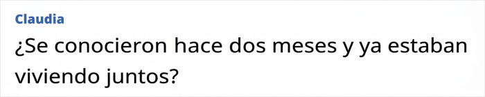 Comentario en redes sociales sobre la velocidad de la relación de la hija de 22 años. Comentario en redes sociales sobre la velocidad de la relación de la hija de 22 años.