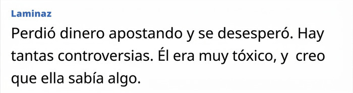 Captura con detalles sobre el comportamiento de la pareja de la hija de 22 años y su jefe. Captura con detalles sobre el comportamiento de la pareja de la hija de 22 años y su jefe.