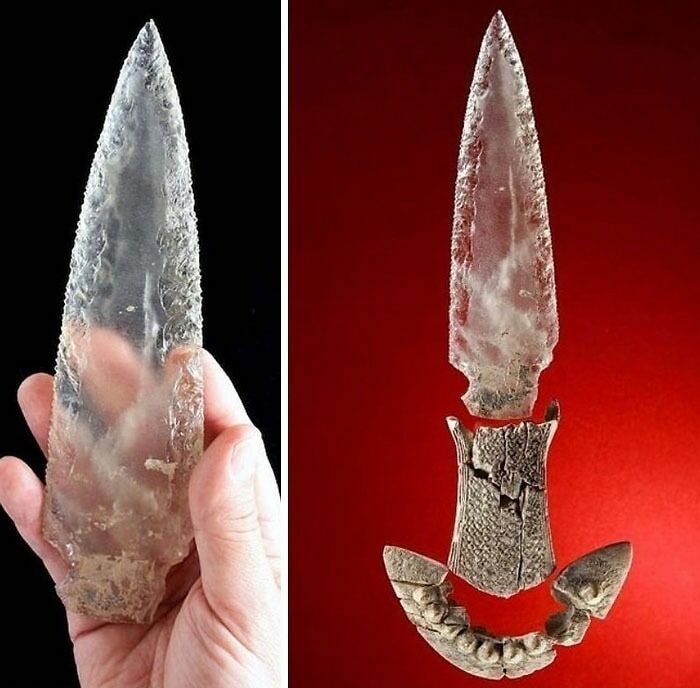 Daga de cristal antigua, parte de las cosas curiosas y maravillosas de la comunidad online.