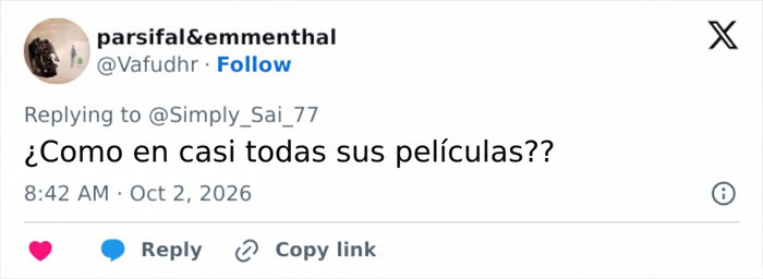 Tweet sobre la trayectoria de Florence Pugh y sus escenas en peliculas