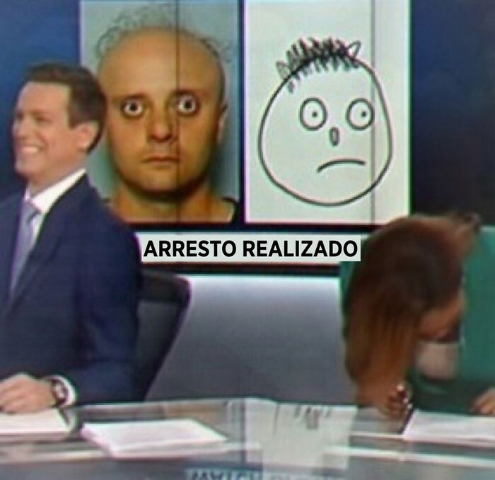 Retrato hablado de sospechoso cómico en TV que causa risa y vergüenza ajena