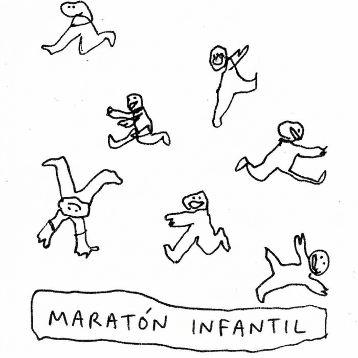 Dibujo de maratón infantil, una de las ilustraciones ingeniosas sobre la vida moderna