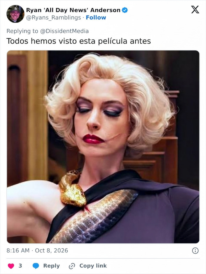 Imagen de una pel&iacute;cula en un post que comenta el aspecto de una famosa multimillonaria