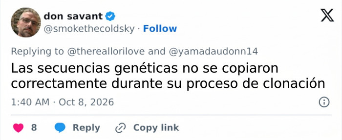 Publicaci&oacute;n en redes sociales bromeando sobre el cambio de aspecto de la multimillonaria