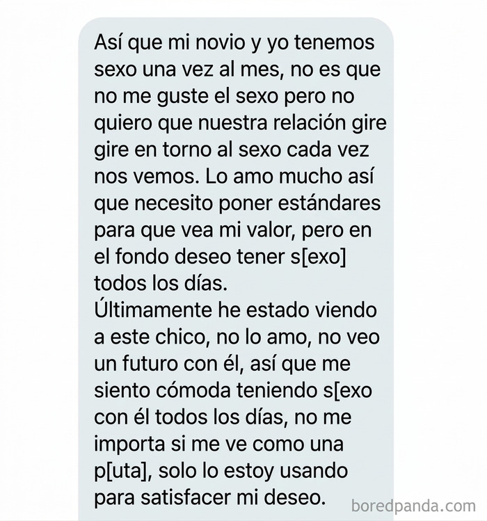 Mensaje sobre infidelidad y dobles estándares que caracteriza el comportamiento de mujeres toxicas.