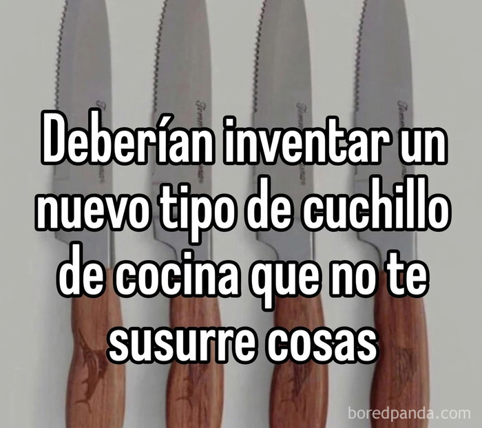 Memes divertidos sobre cuchillos de cocina y pensamientos extraños