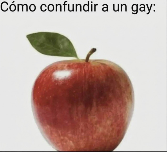 Una manzana roja fresca con una hoja verde, ideal para ilustrar memes divertidos y chistes visuales