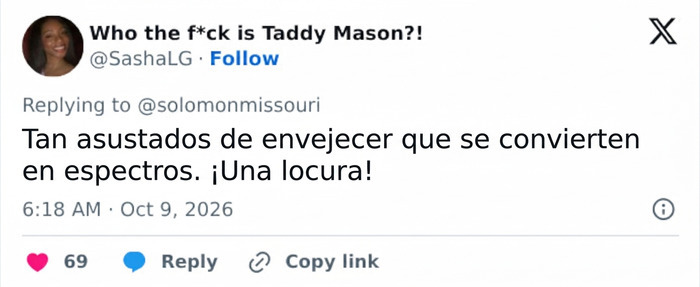 Publicación en redes sociales con comentarios sobre la multimillonaria Susan Dell y la vejez. Publicación en redes sociales con comentarios sobre la multimillonaria Susan Dell y la vejez.