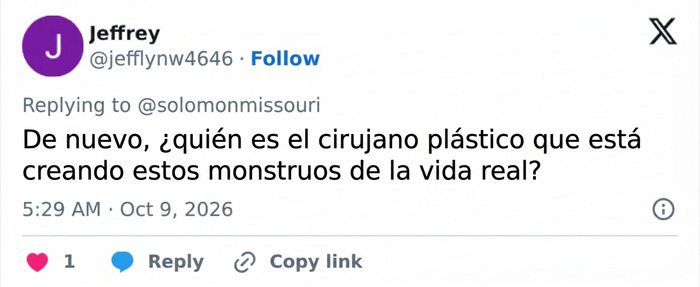 Comentario en redes sobre cirujano plástico y la multimillonaria Susan Dell. Comentario en redes sobre cirujano plástico y la multimillonaria Susan Dell.