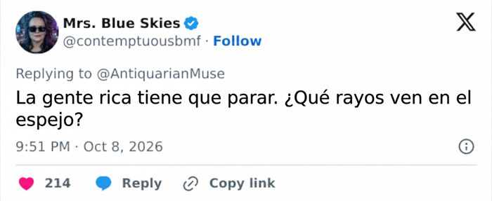 Comentario en X criticando el aspecto de la multimillonaria Susan Dell. Comentario en X criticando el aspecto de la multimillonaria Susan Dell.