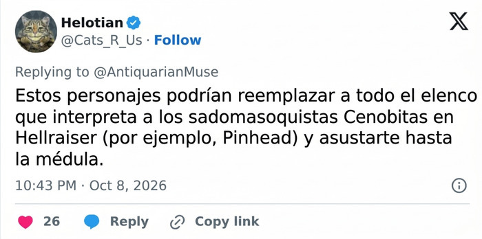 Publicación comparando a personajes con respecto al aspecto de Susan Dell. Publicación comparando a personajes con respecto al aspecto de Susan Dell.