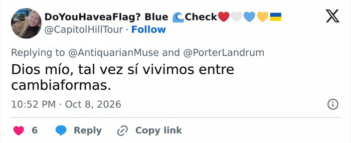 Reacciones de usuarios sobre el aspecto de Susan Dell comentando sobre cambiaformas en internet. Reacciones de usuarios sobre el aspecto de Susan Dell comentando sobre cambiaformas en internet.