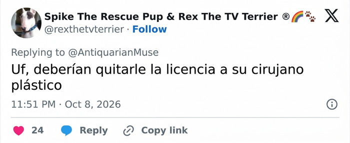 Comentario crítico sobre la cirugía plástica y el aspecto de la multimillonaria Susan Dell. Comentario crítico sobre la cirugía plástica y el aspecto de la multimillonaria Susan Dell.