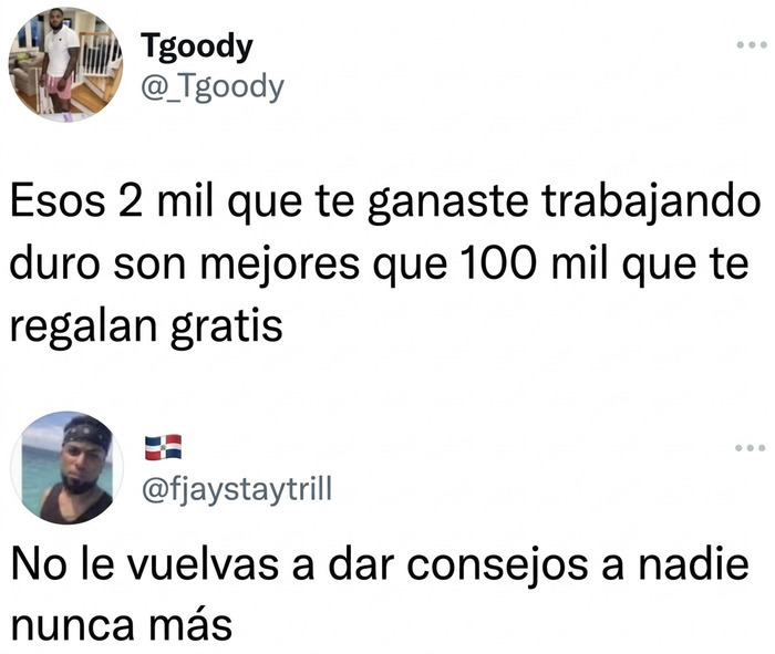 Captura de red social con comentarios más graciosos respondiendo a un consejo financiero absurdo.