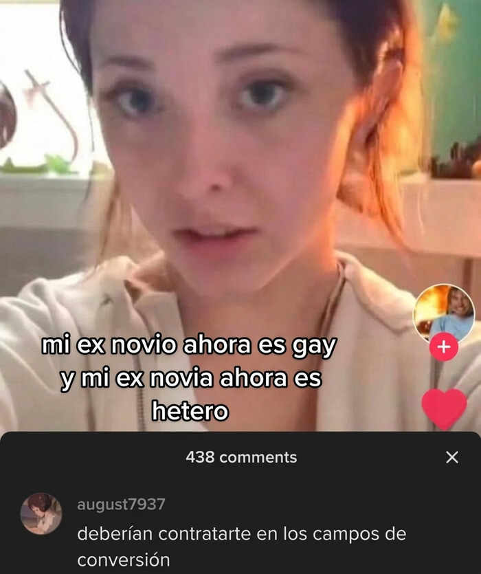 Captura de TikTok mostrando un divertido mensaje entre los comentarios más graciosos de las redes.