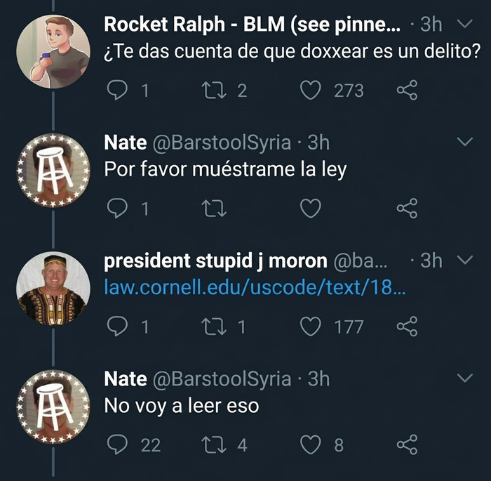 Discusión absurda en redes sociales con comentarios más graciosos sobre enlaces de leyes.