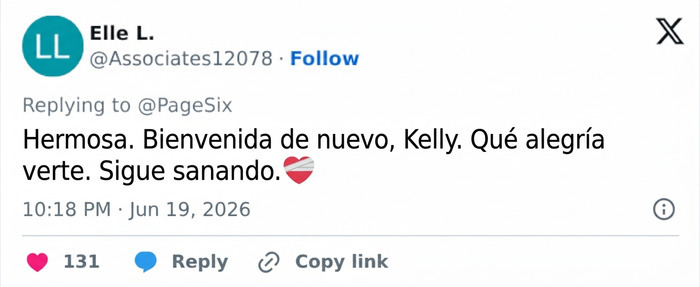 Comentario en redes sociales sobre Kelly Osbourne y su cambio de peso Comentario en redes sociales sobre Kelly Osbourne y su cambio de peso