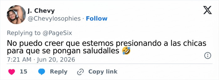 Captura de pantalla de un comentario en red social sobre el aumento de peso de Kelly Osbourne Captura de pantalla de un comentario en red social sobre el aumento de peso de Kelly Osbourne