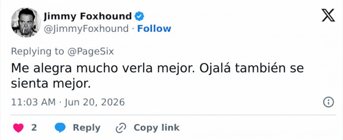 Comentario positivo en redes sobre la mejoría y aumento de peso de Kelly Osbourne. Comentario positivo en redes sobre la mejoría y aumento de peso de Kelly Osbourne.