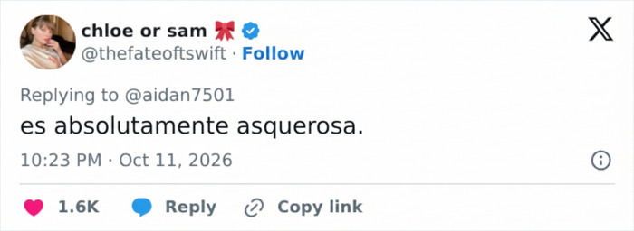 Tweet con un comentario cr&iacute;tico hacia la estrella del pop criticada por comportamiento antihigi&eacute;nico sobre el escenario
