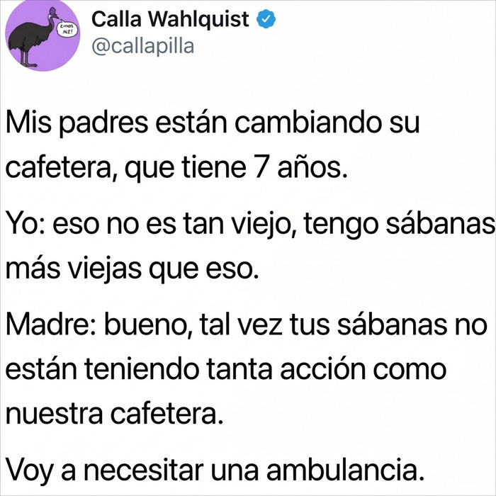 Publicación graciosa de Twitter que muestra uno de los insultos salvajes compartidos en redes.