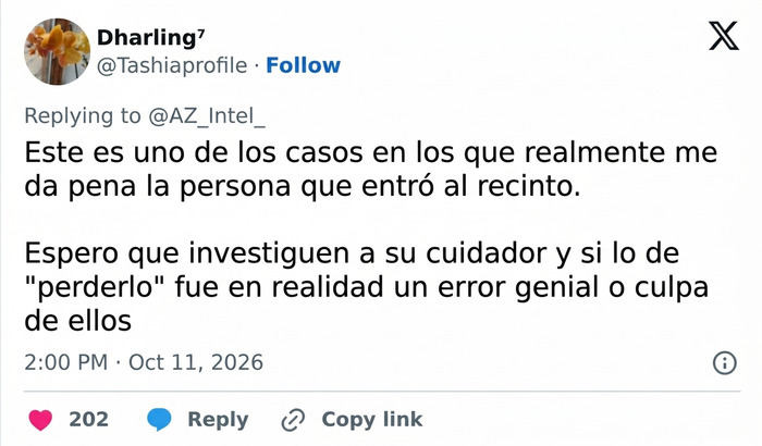Salen a la luz nuevos detalles sobre los últimos momentos de este hombre que murió tras arrojarse al recinto de un tigre Salen a la luz nuevos detalles sobre los últimos momentos de este hombre que murió tras arrojarse al recinto de un tigre