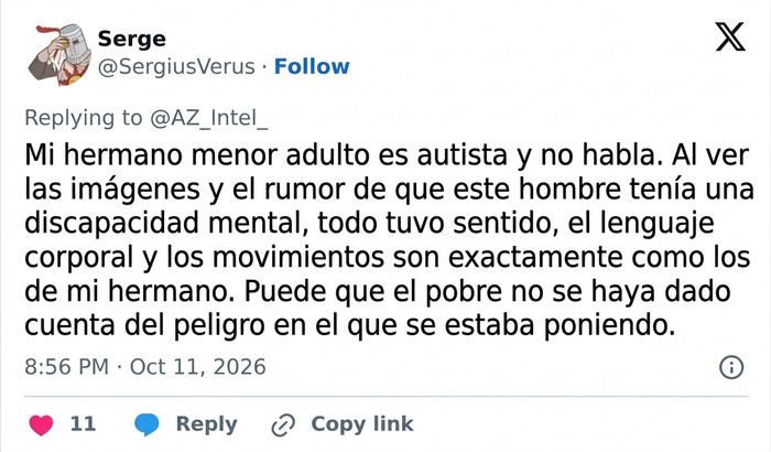Salen a la luz nuevos detalles sobre los últimos momentos de este hombre que murió tras arrojarse al recinto de un tigre Salen a la luz nuevos detalles sobre los últimos momentos de este hombre que murió tras arrojarse al recinto de un tigre