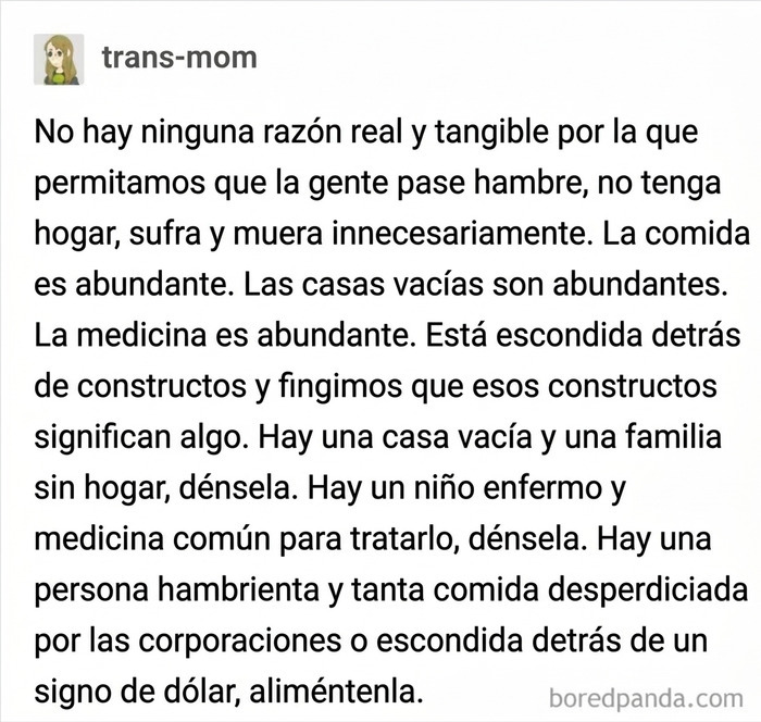 Reflexión sobre el hambre, la abundancia y las injusticias sociales