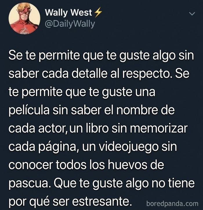 Publicación motivacional sobre disfrutar sin estrés libros, películas y videojuegos
