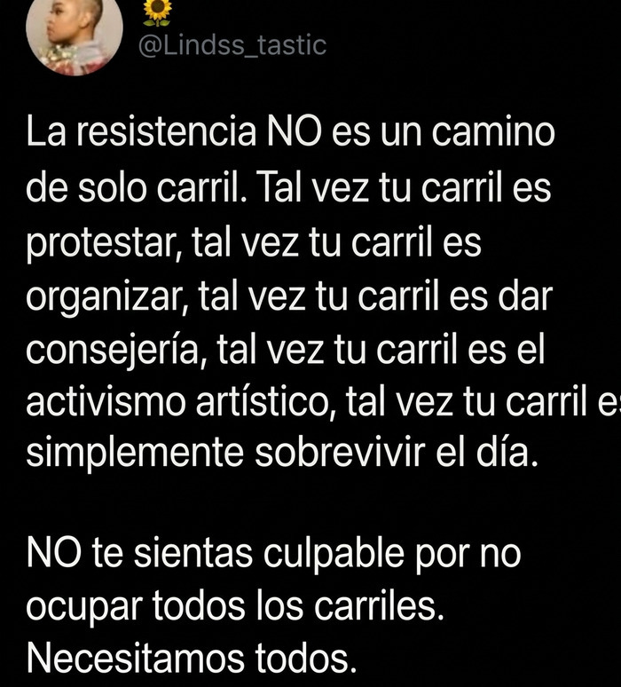 Texto inspirador sobre la resistencia y el respeto a diferentes caminos para sobrevivir el día