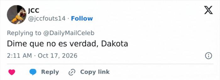 Reacciones en redes sociales acerca de Dakota Johnson y MGK
