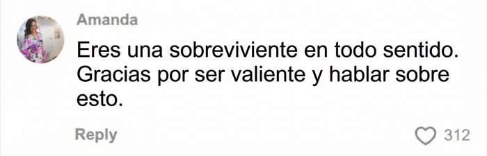 Mensaje de agradecimiento a sobreviviente de c&aacute;ncer y comportamiento repugnante