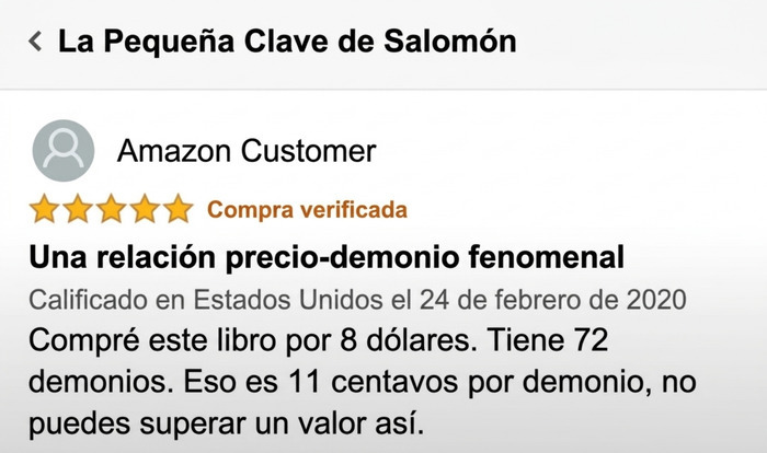 Reseña del libro La Pequeña Clave de Salomón destacando su relación precio y calidad.