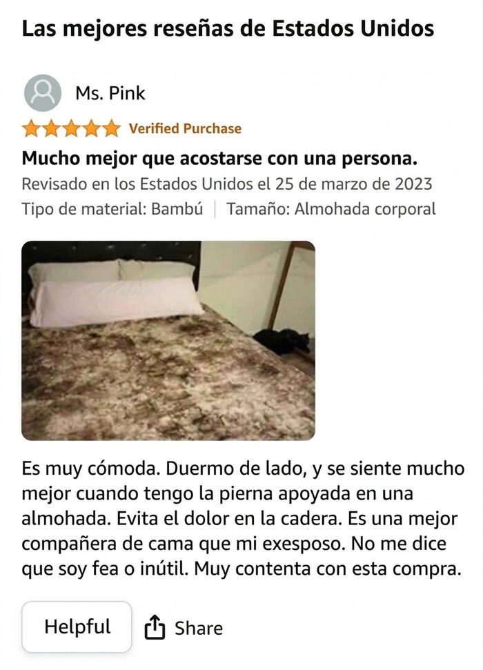 Reseña de almohada corporal cómoda con mejor soporte y comodidad que una persona.