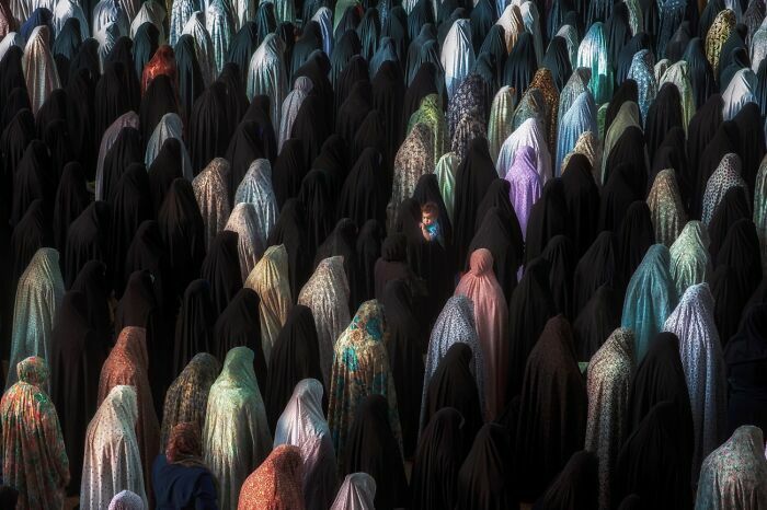 Multitud de personas con vestimentas tradicionales en foto reconocida por premios fotografía Siena 2026