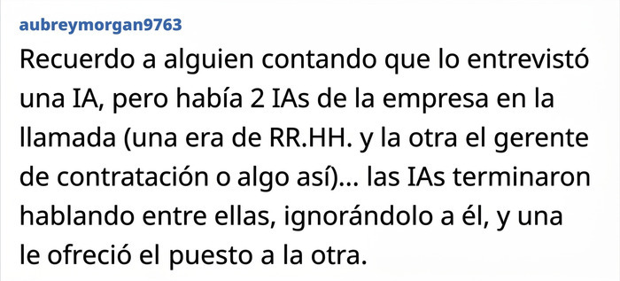 Anécdota de un candidato sobre cómo un reclutador IA hizo una entrevista de trabajo peculiar. Anécdota de un candidato sobre cómo un reclutador IA hizo una entrevista de trabajo peculiar.