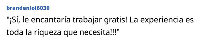 Comentario irónico sobre trabajar gratis tras una entrevista de trabajo con reclutador IA. Comentario irónico sobre trabajar gratis tras una entrevista de trabajo con reclutador IA.