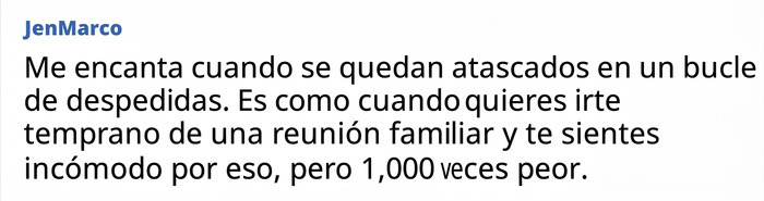 Opinión de usuario sobre el bucle de despedidas de un reclutador IA tras una entrevista de trabajo. Opinión de usuario sobre el bucle de despedidas de un reclutador IA tras una entrevista de trabajo.
