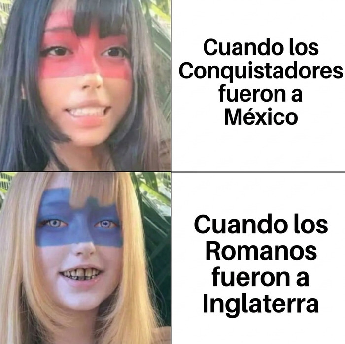 Meme historico sobre conquistadores y romanos explicado