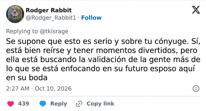 "Espero que &eacute;l le pida el divorcio": Esta novia desata la pol&eacute;mica por sus votos matrimoniales