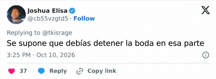 "Espero que &eacute;l le pida el divorcio": Esta novia desata la pol&eacute;mica por sus votos matrimoniales