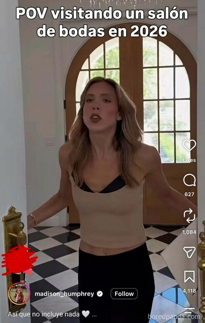 Influencers haciendo el ridículo al publicar videos sobre bodas