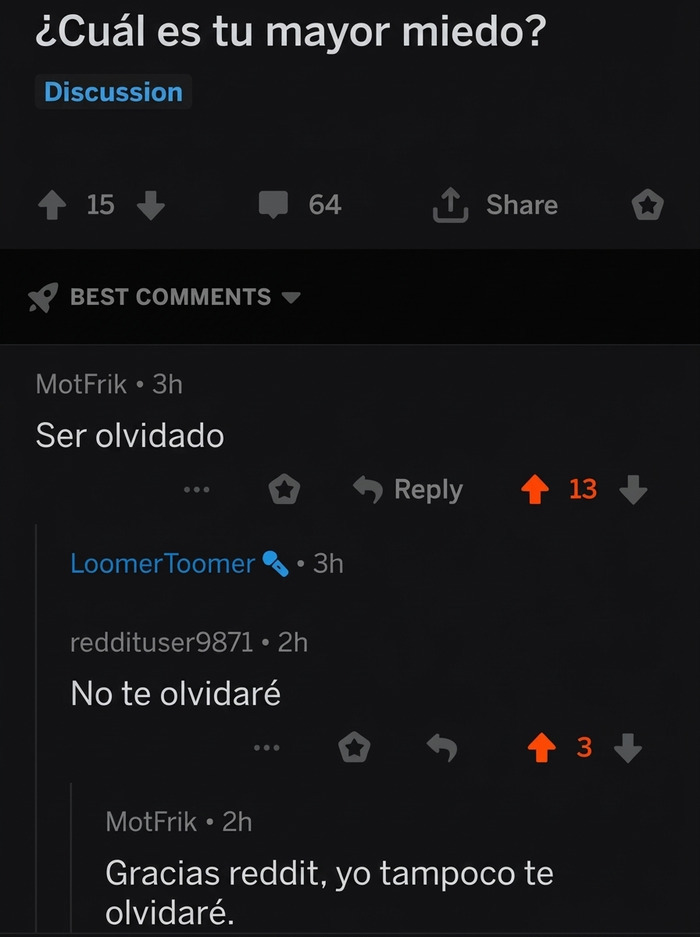 Captura de pantalla con comentarios amables de Reddit entre imágenes reconfortantes