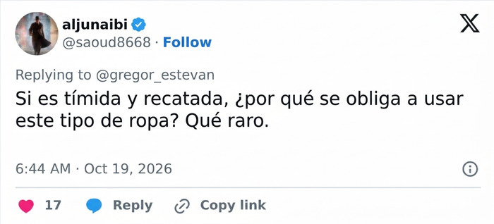 Comentario en redes sobre las cr&iacute;ticas al vestuario de Kanye West y Bianca Censori.