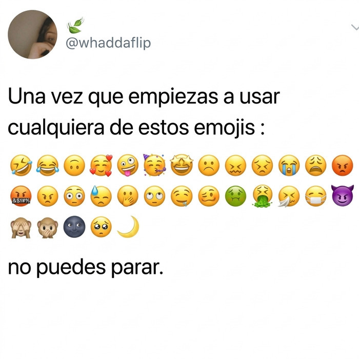 Captura de pantalla de redes sociales con emojis variados, parte de la colección de memes británicos.