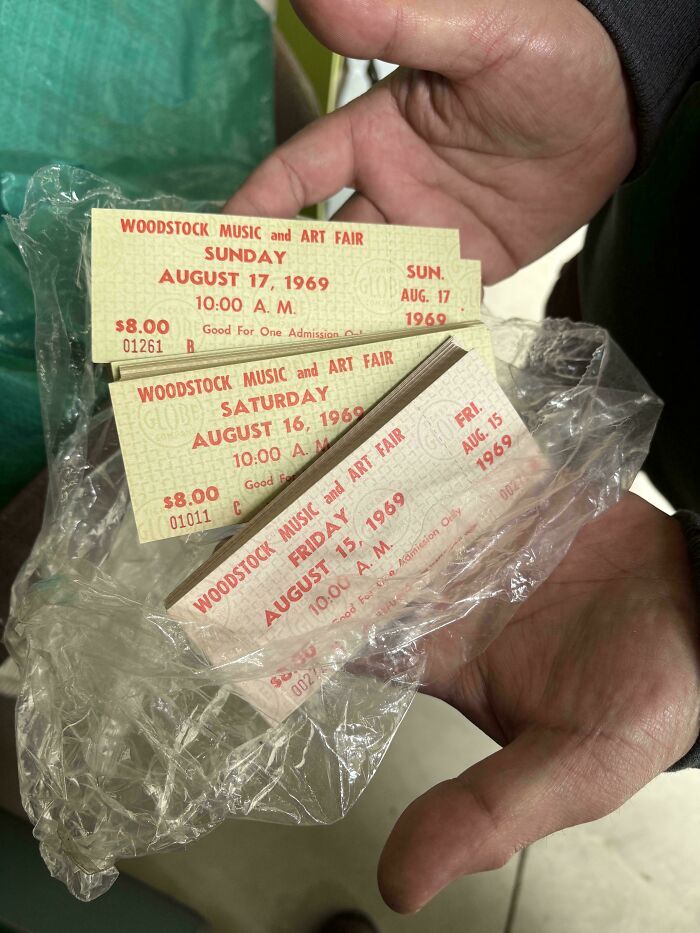 Entradas originales de Woodstock de 1969 como valiosos objetos efímeros históricos