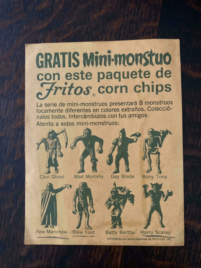 Folleto publicitario retro de Fritos, ejemplo de objetos efímeros vintage